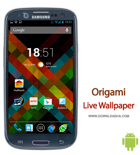origami live wp android والپیپر زنده Origami Live Wallpaper 1.06   اندروید 